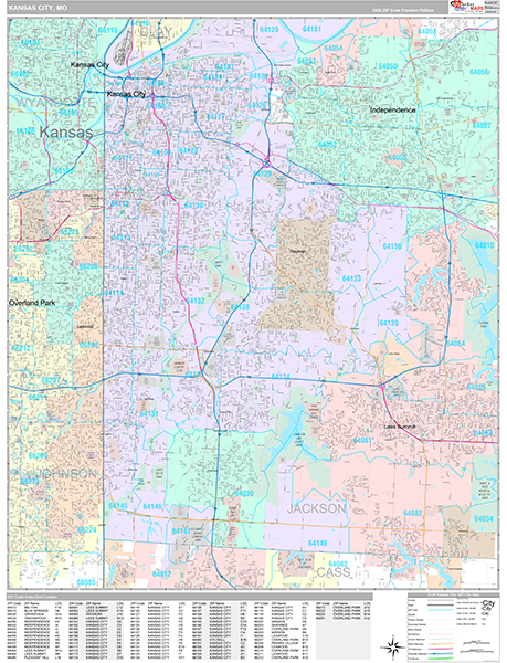 Kansas City Wall Map